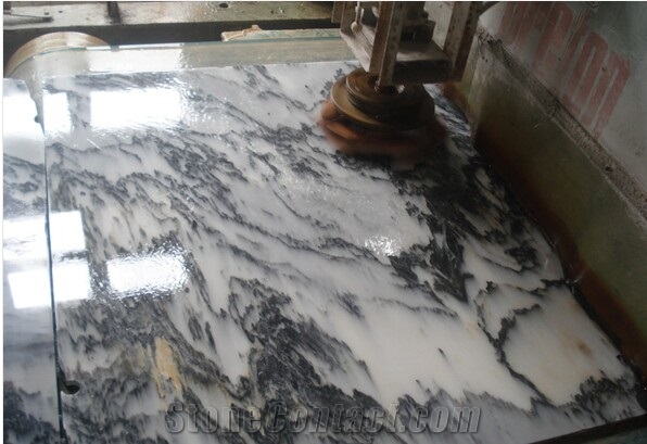 East Ink White Marble Tiles & Slab, China White Marble