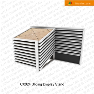 Cx024 Inclined Sliding Stone Display Rack for Exhibition