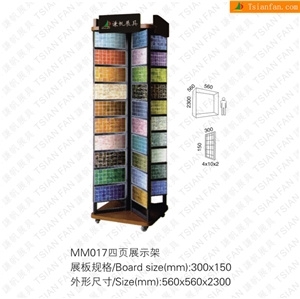 Mm017 Pop up Movable Rotating Showroom Mosaic Tile Display Rack