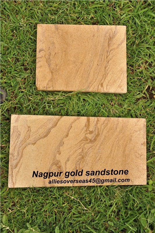 Gold Sandstone Slabs & Tiles, India Yellow Sandstone