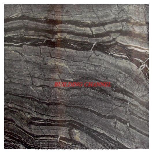 Chinese Black Wooden Vein Marble Tree Black, Black Marble Tiles & Slabs