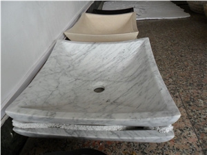 Bianco Carrara Marble Square Sinks,Basins