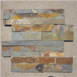 China Classic Rust Slate Cultured Stone/Stacked Stone,Ledgestone for Wall Cladding