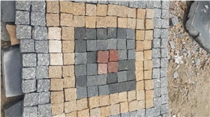 China Multicolor Granite Cube Stone&Pavers