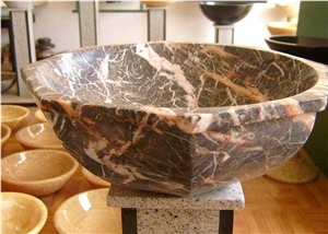 Cuckoo Red Marble Basin,Sinks