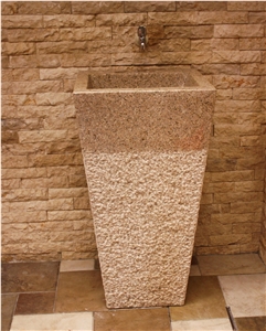 G682 Granite,Sunset Gold Granite Pedestal Basins & Sinks