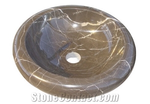 Hang Grey Marble Bathroom Round Wash Sinks,Basins