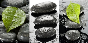 Polished Black Pebbles Stone,River Stone