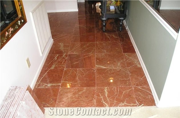 Polished China C Red Marble, Red Stone Floor Tiles