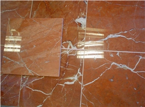 Polished China Coral Red Marble Flooring & Walling Tiles