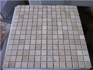 Polished Cream Marfil Marble Brick Mosaic