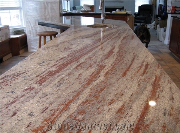Silver Galaxy Granite Kitchen Countertops,Bar Tops