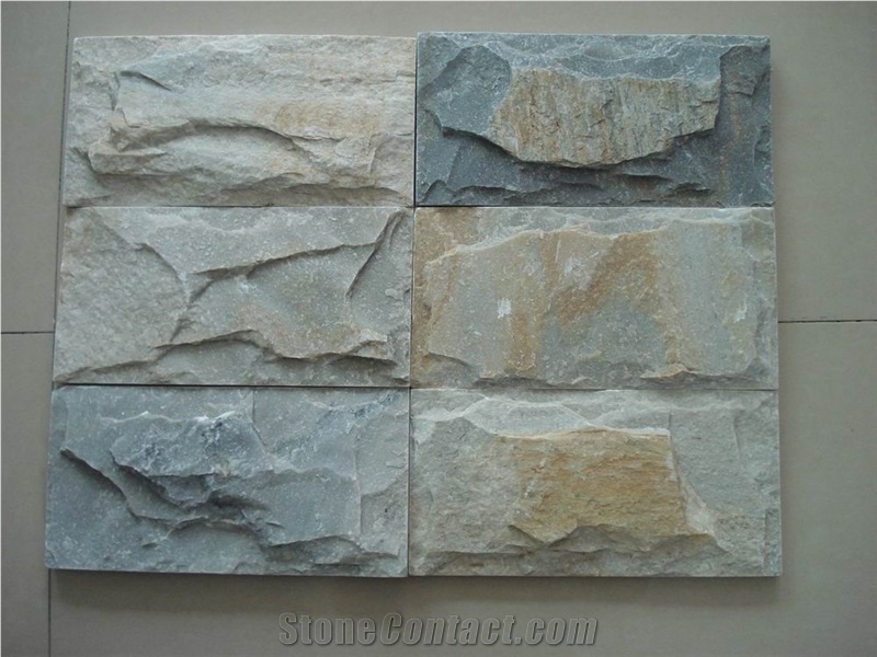 Silver Sunset Quartzite Mushroom Stone Wall Cladding