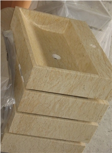 Sunny Beige Marble Square Sinks,Basins