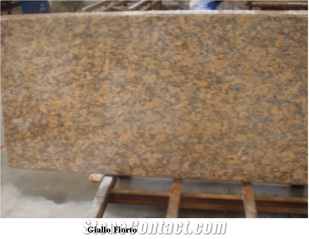 Giallo Fiorito Granite Countertop Pre Fabricated Granite