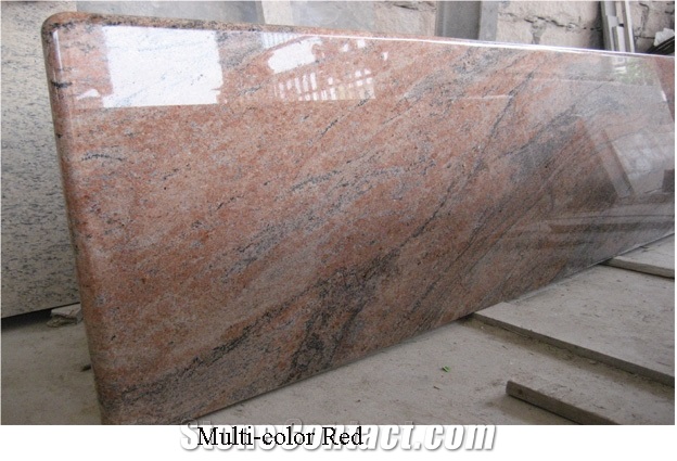 Multi Color Red Granite Countertop, Granite Countertops Colors India