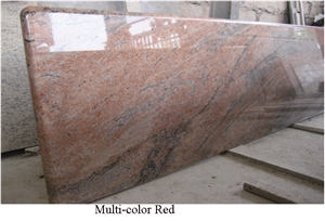 Multi-Color Red Granite Countertop, India Granite Countertop, Kitchen Countertop