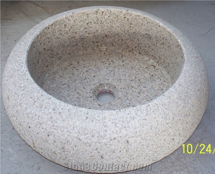 Stone Sink, Bathroom Stone Sink, G682 Yellow Granite Basins