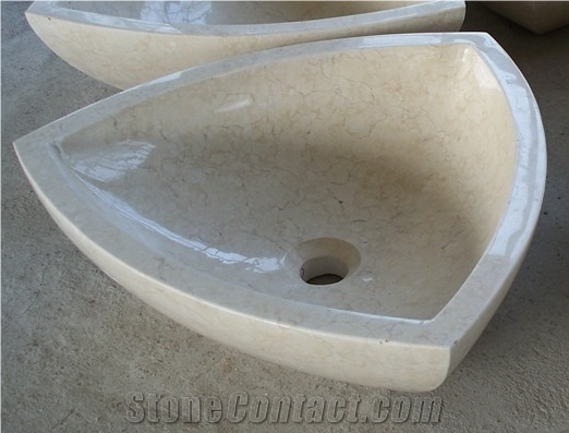 Sunny Marble Sink, Beige Mable Basins