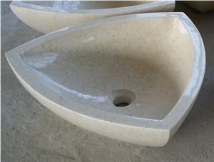 Sunny Marble Sink, Beige Mable Basins