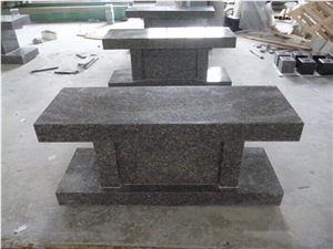 Shanxi Black Granite Memorial Bench