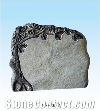 Tree Of Life Tombstone, Shanxi Bararp Black Granite Monument & Tombstone