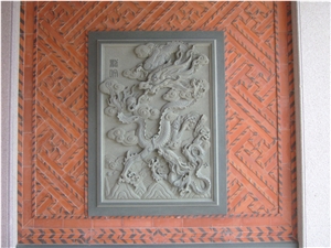 Chinese Dragon Natural Granite Relief