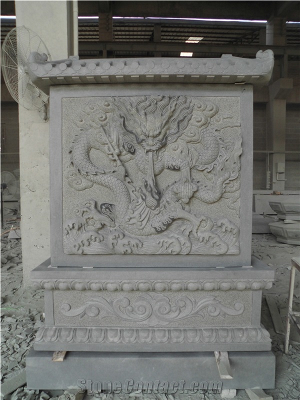 Fancy Chinese Dragon Natural Granite Relief Craving