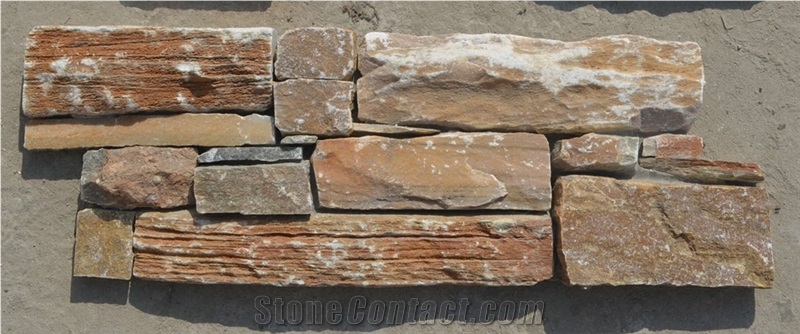 Beige Slate Cultured Stone-Cement Based Ledge Stone Panel, P014 Beige Slate Cultured Stone