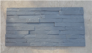 Carbon Ledger Panel-Flat Surface, Black Slate Cultured Stone from China