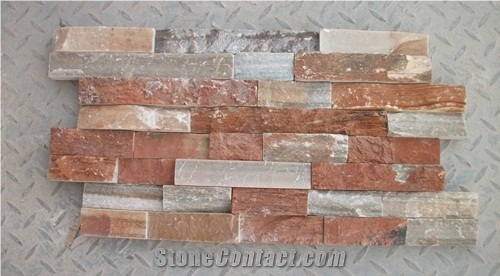 Carbon Ledger Panel-Flat Surface, Black Slate Cultured Stone from