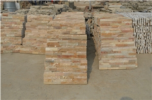 Red Slate Stones for Exterior Wall House, Lotus Natural Red Slate Cultured Stone, Hebei P014 Red Slate Cultured Stone