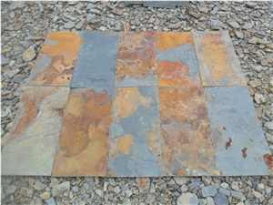 Sunset Multicolor Slate & Tiles, Rusty Slate, Hebei Rust Slate