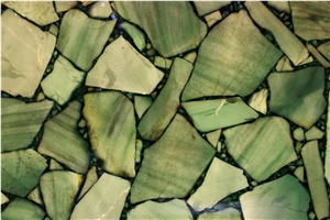 China Green Semiprecious Stone Slabs & Tiles
