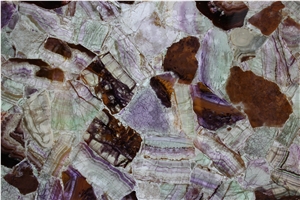 China Lilac Semiprecious Stone Slabs & Tiles