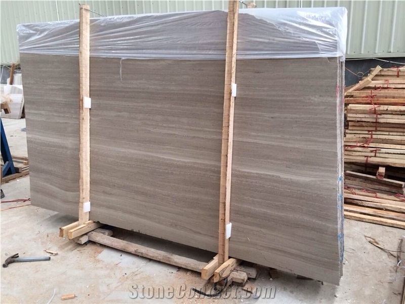 Chinese Grey Guizhou Wooden Vein Marble Slabs