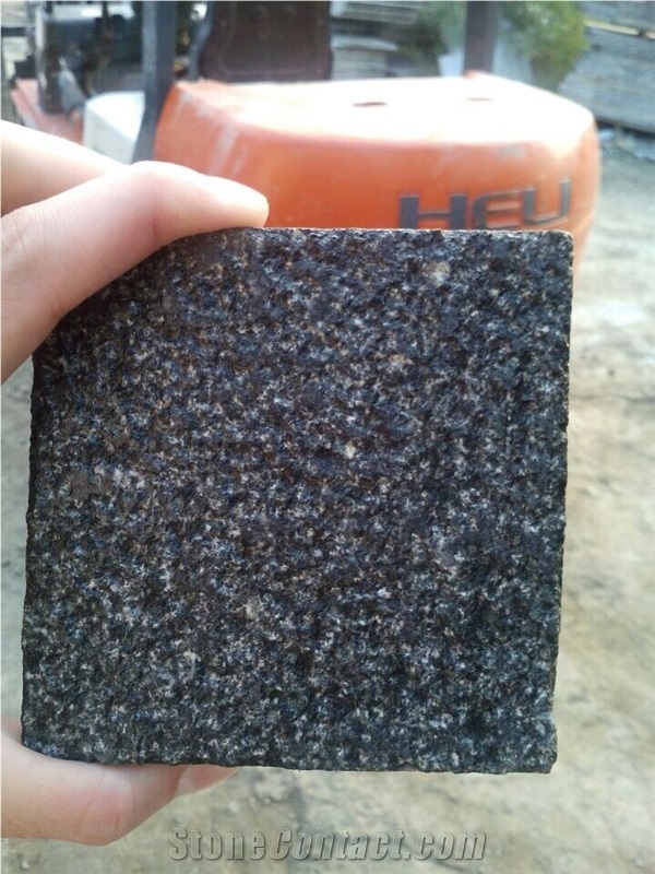 G394 Black Granite Bushhammer Slabs& Tiles
