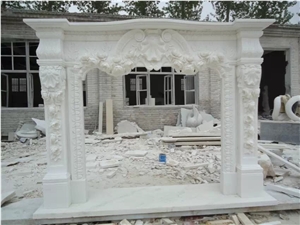 Marble Carving Fireplace Mantels