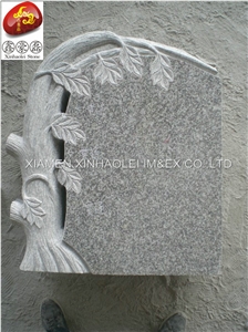 G633 Grey Granite Cross Monument & Tombstone