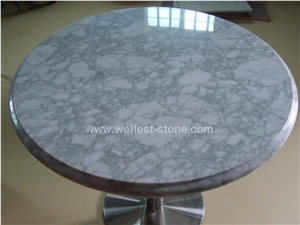 Wellest Arabescato Corchia White Marble Bar Top, Restaurant Top,Tea Top,Coffee Top,Round Top, Round Table,Natrual Stone Top