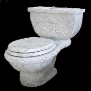 Wellest Bianco Carrara White Marble Toilet Bowl,Stone Closestool,Toilet Sets,Bathroom Accessories, Stb005