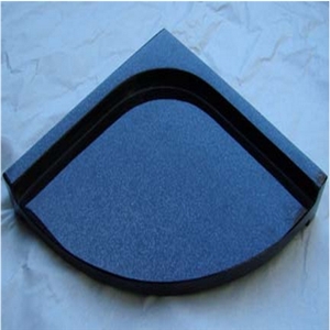 Wellest China Black Granite Fan Shape Soap Dish,Soap Dish,Bath Accessories,Sst004