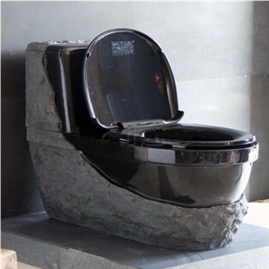 Wellest China Black Granite Toilet Bowl,Stone Closestool,Toilet Sets,Bathroom Accessories,Stb002