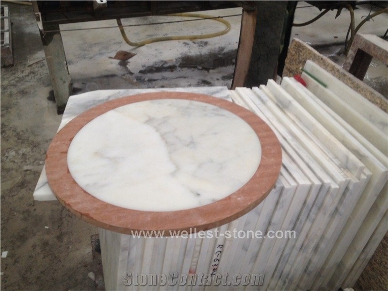 Wellest China White Marble Bar Top, Restaurant Top,Tea Top,Coffee Top,Round Top, Round Table,Natrual Stone Top
