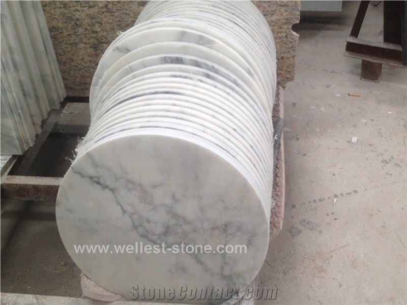 Wellest China White Marble Bar Top, Restaurant Top,Tea Top,Coffee Top,Round Top, Round Table,Natrual Stone Top