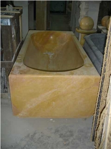Wellest Copper Yellow Marble Bathtub,Gold Marble Bathtub,Natural Stone Bathtub,Natural Marble Bathtub,Sbt015