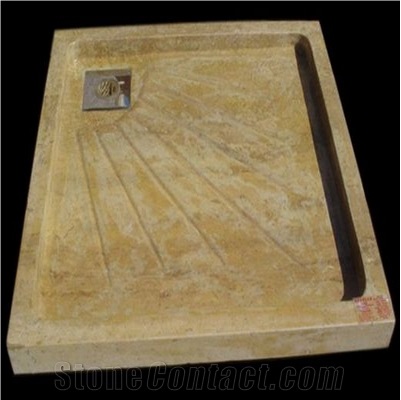 Wellest Copper Yellow Marble Square Shower Base & Shower Tray,Bath Accessories,Svs007
