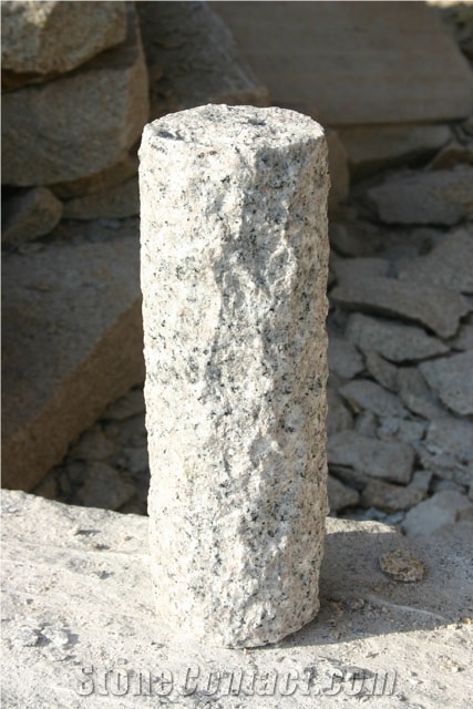 Wellest G603 Luner Pearl Grey Granite Palisade,Natural Split, Exterior Garden Stone, Landscape Stone Fence,Kerbstone,Wp009