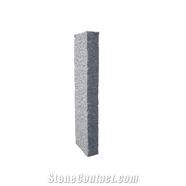 Wellest G603 Luner Pearl Grey Granite Palisade,Rough Picked Pineapple Surface, Exterior Garden Stone, Landscape Stone Fence,Wp003