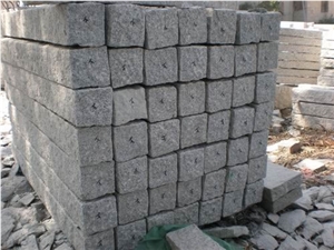 Wellest G603 Luner Pearl Grey Granite Palisade,Rough Picked Pineapple Surface, Exterior Garden Stone, Landscape Stone Fence,Wp014